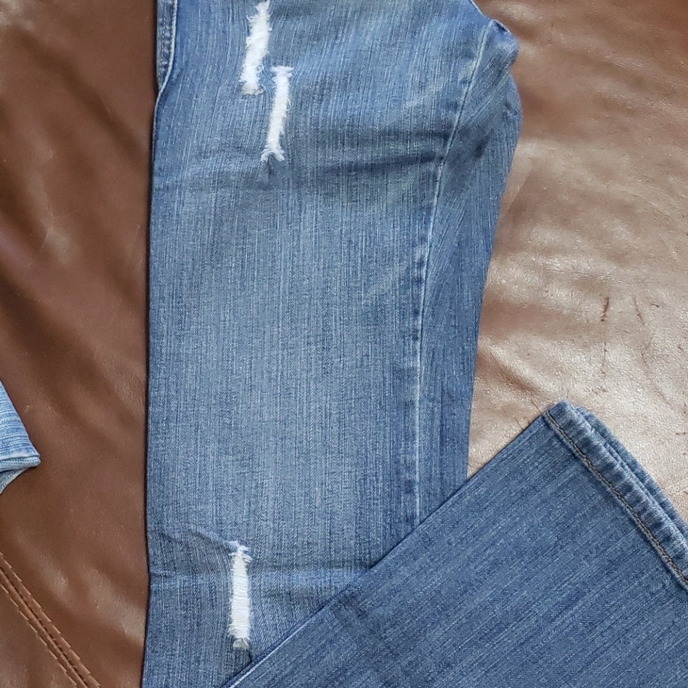Machine Rhinestone Bootcut Jeans - Picture 4 of 10